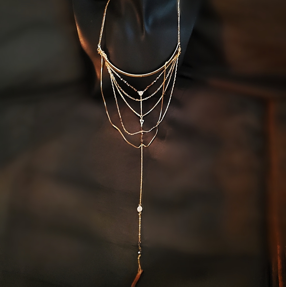 Express Gold multi layer necklace